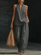 New Arrivals🔥 Women's Casual and Cozy Minimalist Linen Two-Piece Set