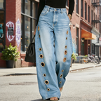 New Arrivals🔥 Hollow Design High Rise Denim Jeans