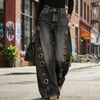 New Arrivals🔥 Hollow Design High Rise Denim Jeans