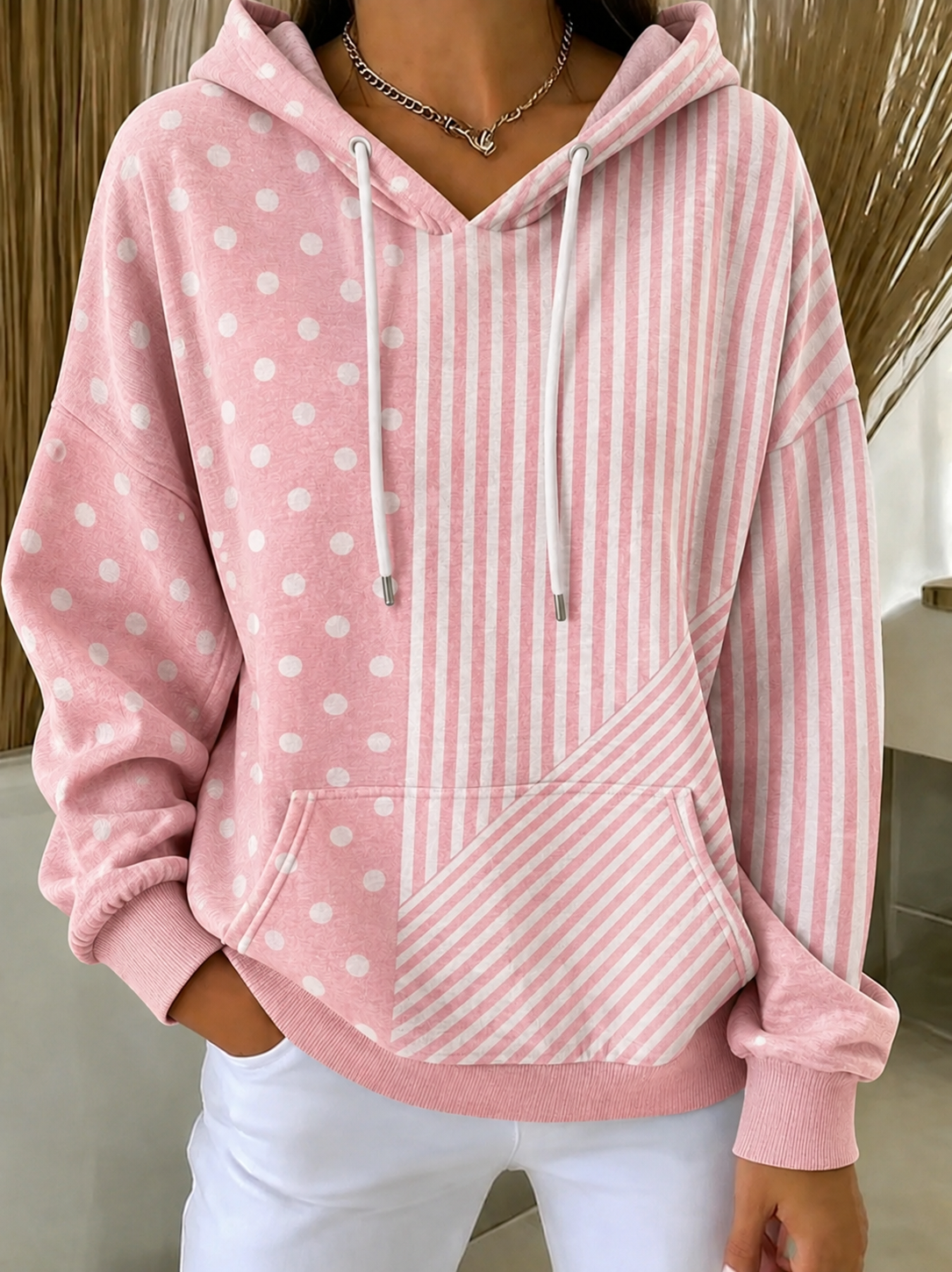 New Arrivals🔥Women Striped Long Sleeve Casual Daily Spring/Fall Hoodie