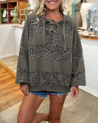 Chic Leopard Layered Pullover