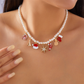 Christmas Trim Pearl Necklace