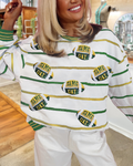 Game Day Sequin Stripe Sweatshirt