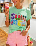 Summer Theme Sequined Tee