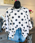 Polka Dot Stitch Oversize T-shirt