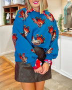 Turkey Sequined Crew Neck Sweatshirt