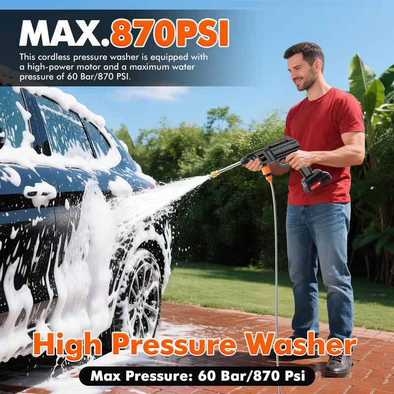 Cordless High Pressure Washer 60 Bar/870 Psi