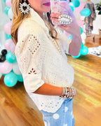 The Eyelet Scallop Blouse