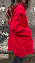 🎄Christmas Sale🔥Women's Hooded Long-sleeved Side Button Design Casual Jacket