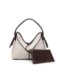 Women's Crossbody Canvas Wallet With Gold Zipper