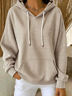 New Arrivals🔥Women Striped Long Sleeve Casual Daily Spring/Fall Hoodie
