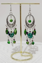 Long Fringe Earrings Turquoise Alloy Women's Decorative Earrings