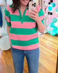 Color Punch Stripe Top