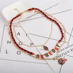 Football Helmet Stacking Design Necklace