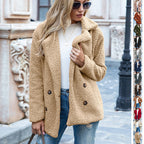 🎄Christmas Sale🔥Loose Lapel Winter Button Jacket Cardigant Fluffy Coat - 51% OFF