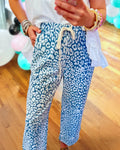 Stylish Drawstring Leopard Pants