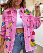 School Supplies Sequined Jacket