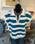 Collared Stripe Everyday Top