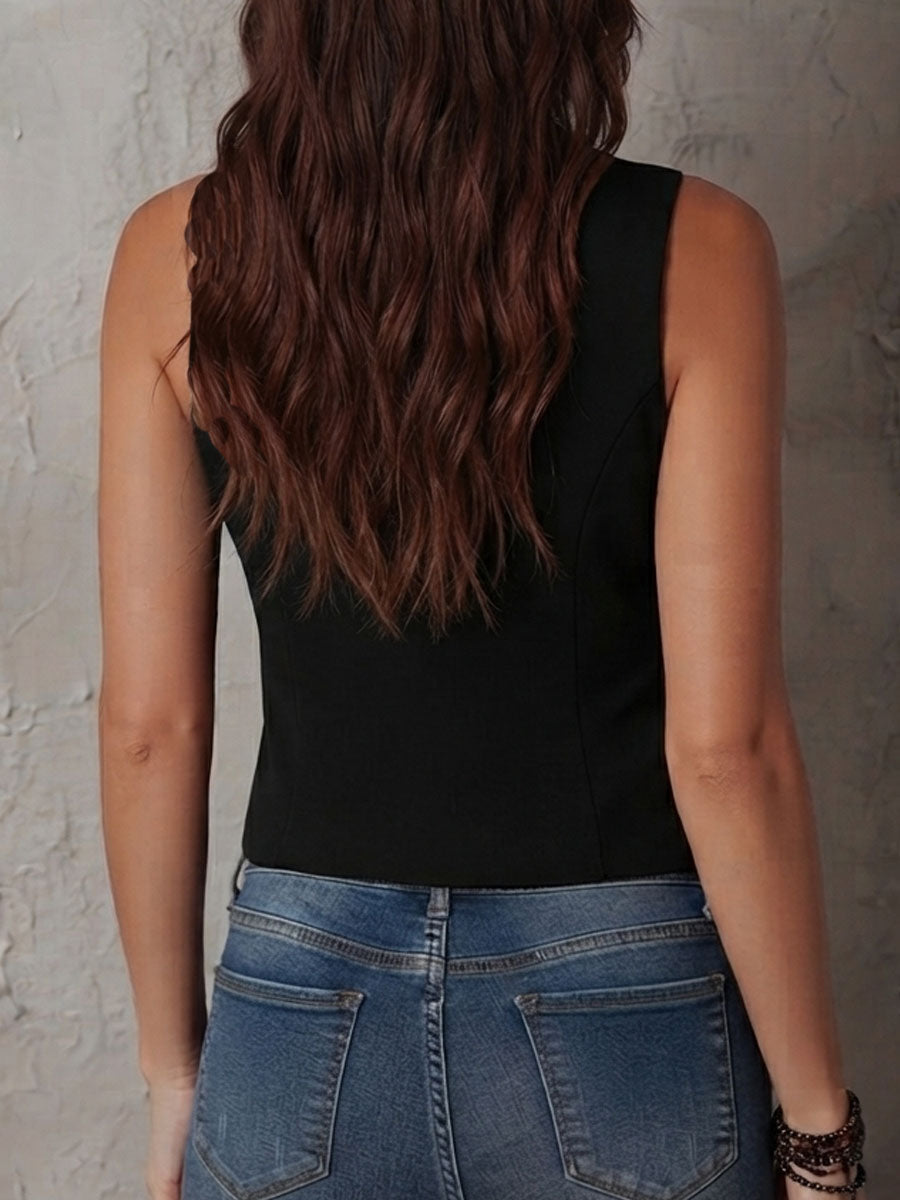 Romantic Zip-Up Corset Vest