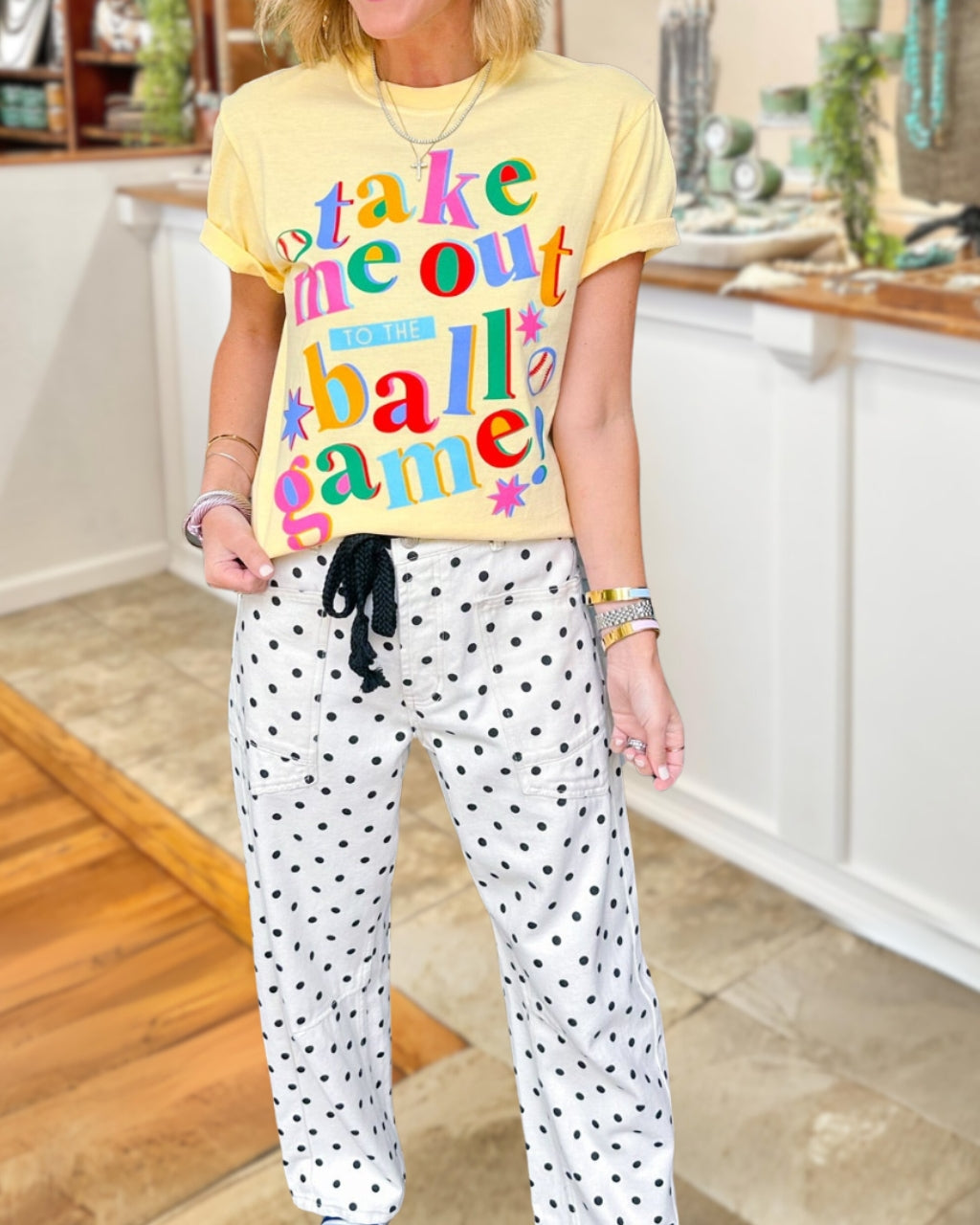 Stylish Polka-Dot Drawstring Pants