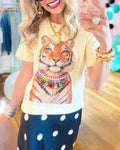 Tiger Gemstone Rhinestone T-shirt