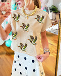 Flying Mallard Duck Sequined T-shirt