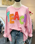 Oversized TEACH Patch Top