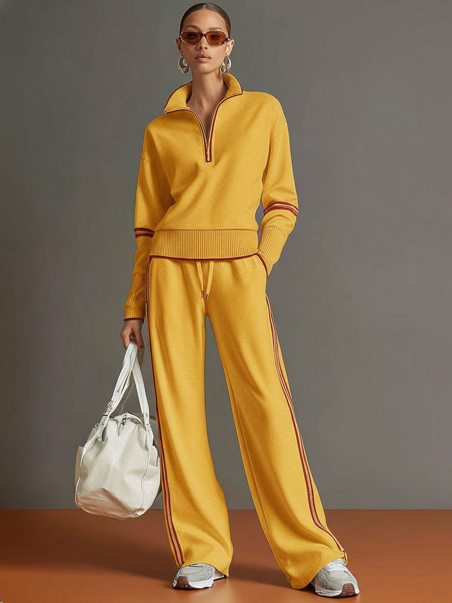 Retro Webbing Wide-Leg Set