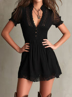 Classic Muse Smocked Mini Dress