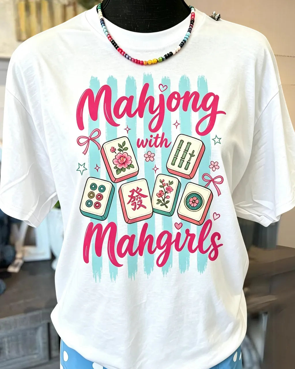 Mahjong With Mah Girls Tee