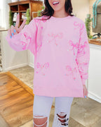 Sweet Bow Sequin Sweatshirt