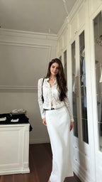 8 Complete Head to Toe Outfits for Work Date Night and Weekend Elegant Knit Lace Satin Matching Sets