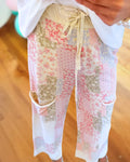Casual Mixed Floral Patchwork Pants