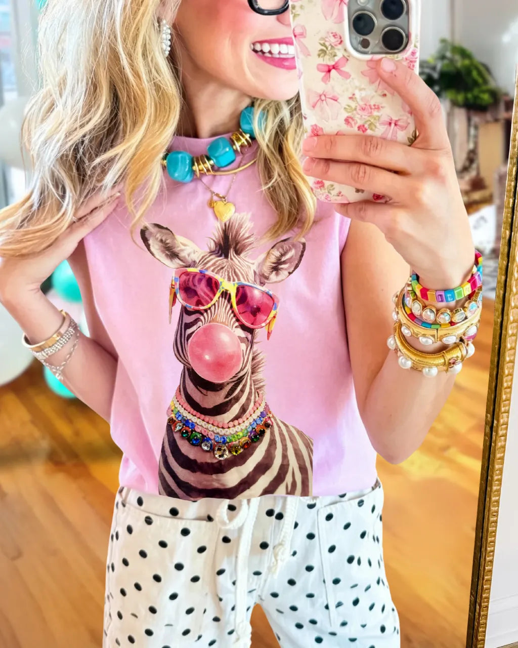 Playful Zebra Print T-shirt