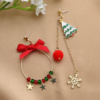 Metal Christmas Trim Earrings