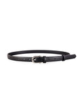 Women's Brown Classic Faux Leather Gold - Buckle Belt
