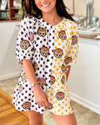 Full Shine Tiger Sequin Polka Dot Top