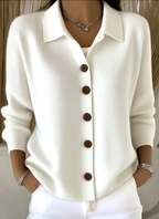 CLEARANCE SALE🔥 Women's Plain Long Sleeve Shawl Collar Casual Cardigan Outerwear