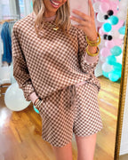 Checkerboard Pullover Set