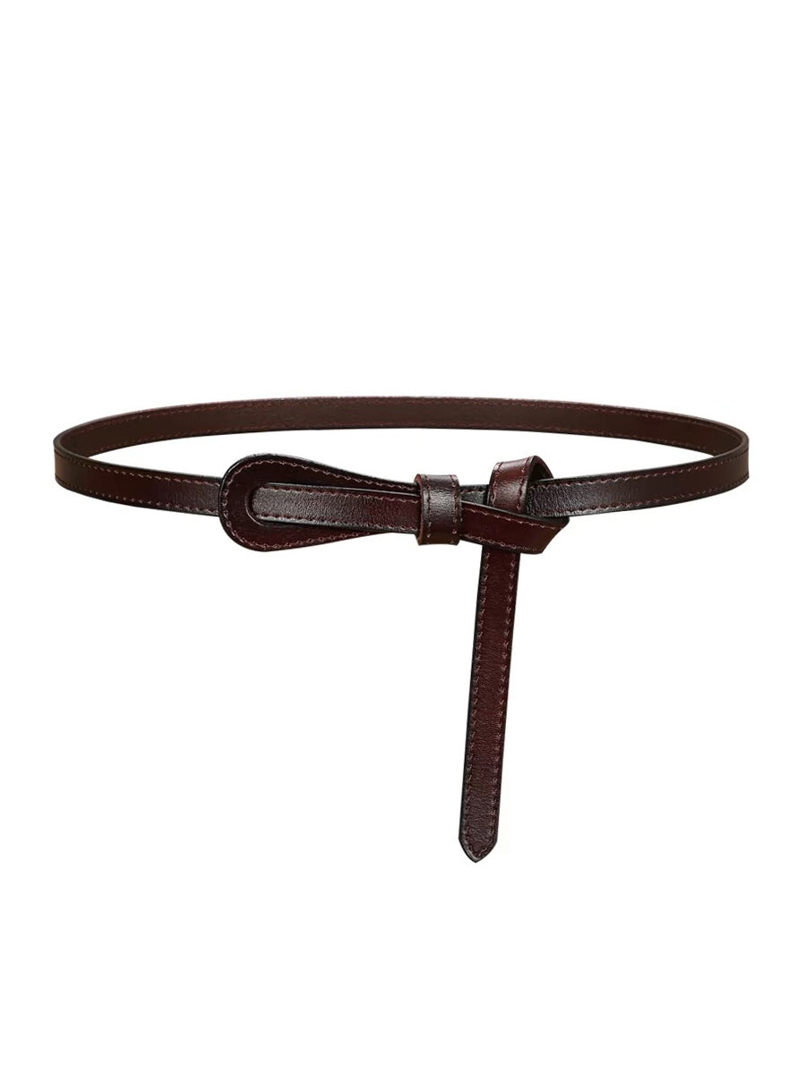 Women's Fashionable Imitation Leather Thin Belt
