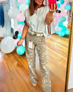 Stylish Camouflage Denim Pants