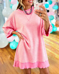 Classic Striped Roundneck Dress