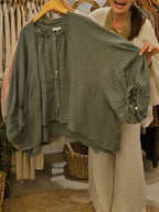 Casual Loose Linen And Cotton Shirts