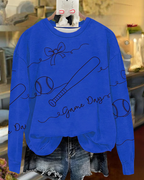 Baseball Game Day Embroidered Sweatshirt