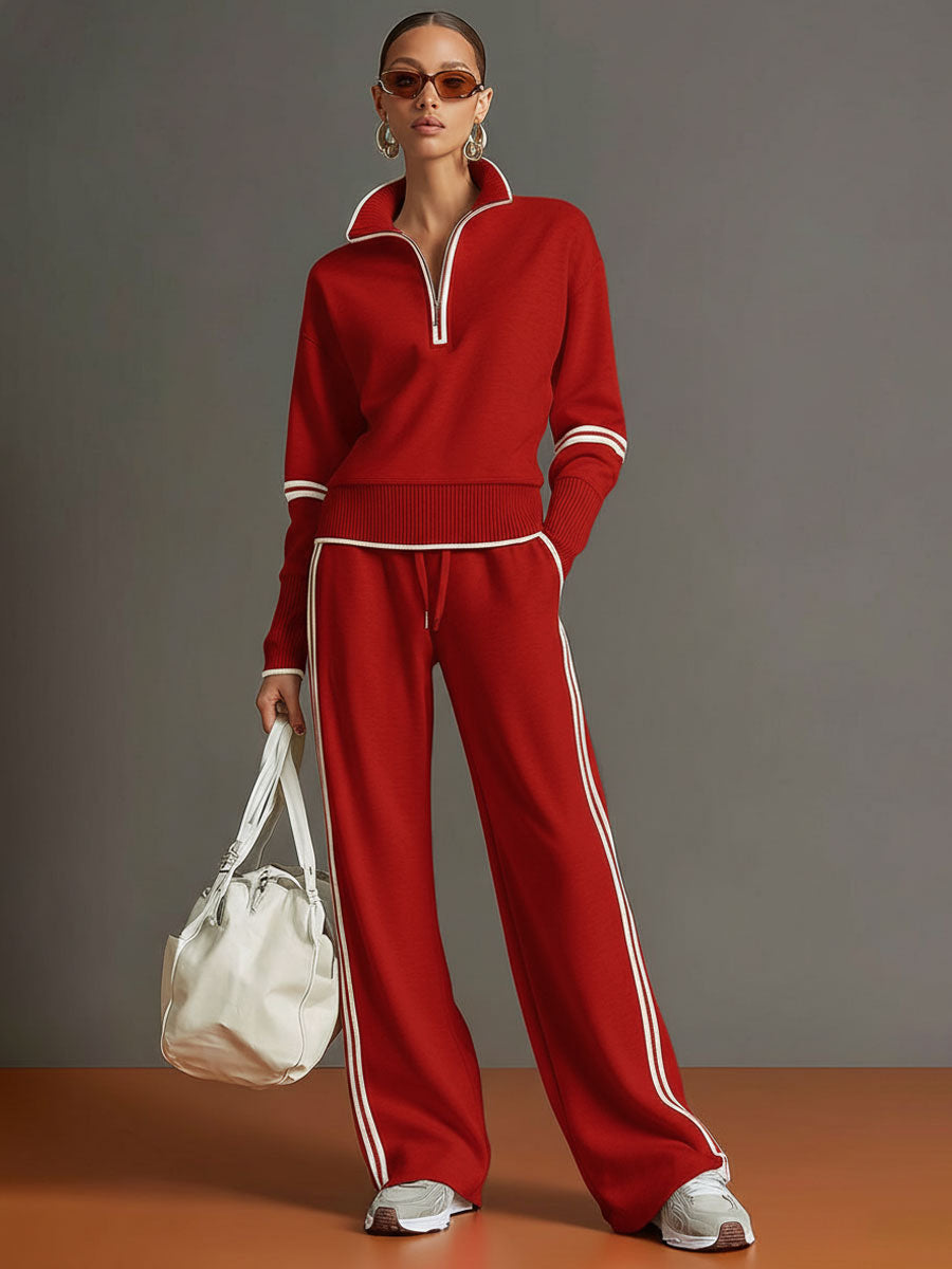Retro Webbing Wide-Leg Set