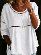 New Arrivals🔥 Women's Vintage Casual Loose Linen Blouse Shirt