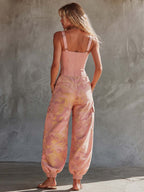 Pink Camouflage Cargo Jumpsuit