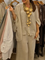 Casual Loose Linen And Cotton Shirts