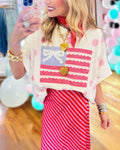 Flag-style Polka Dot Top