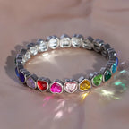 Heart-shaped Elastic Rope Bracelet